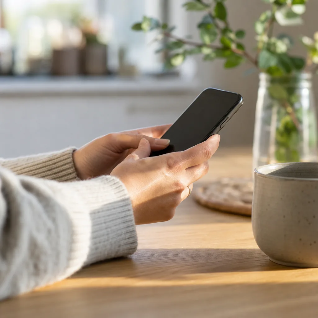 Person registrerar Sejfas hemförsäkring i mobilappen under onboarding